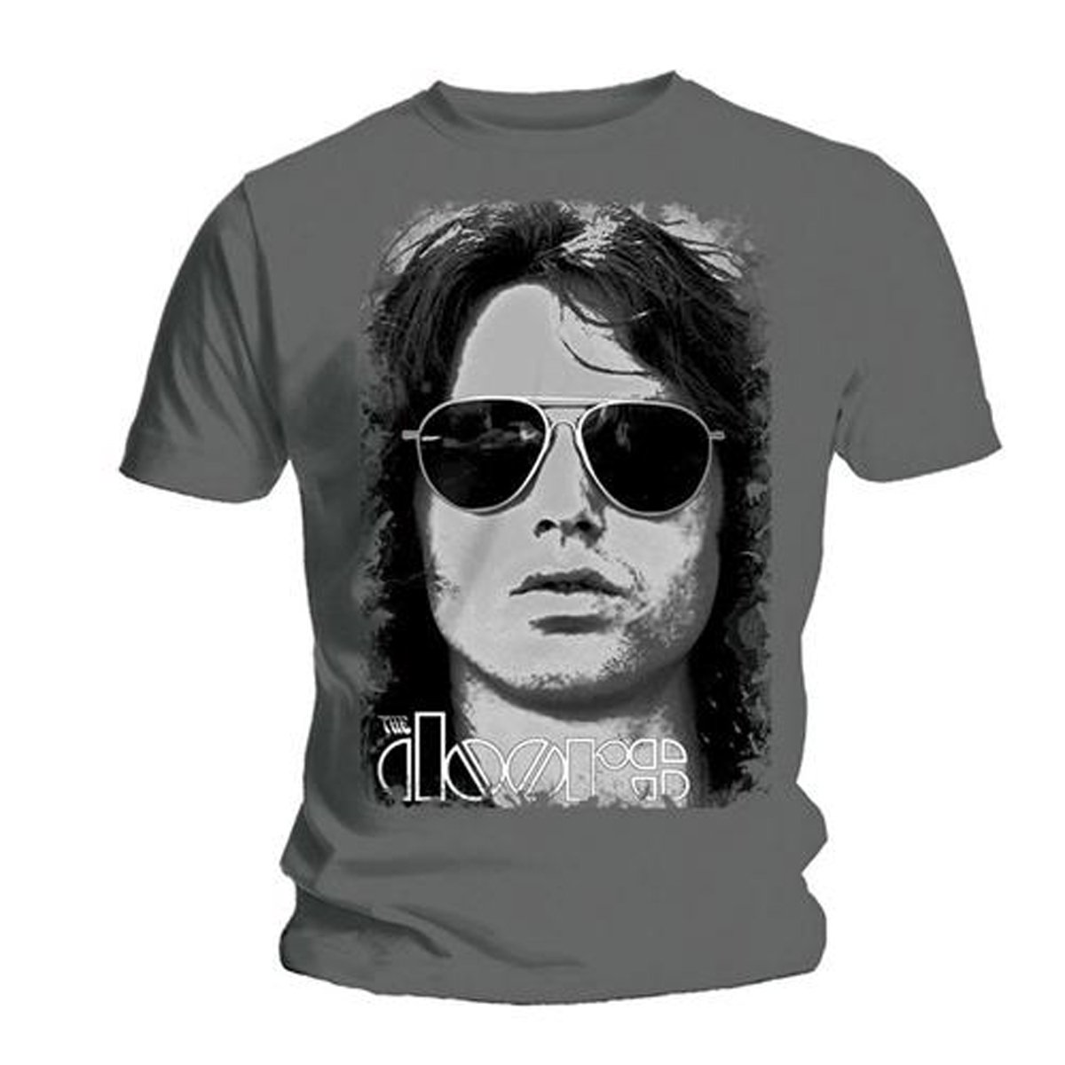 Tee Shack Men's Grey The Doors Jim Morrison Riders On The Storm Rock Official Tee T-Shirt Unisex (Medium)