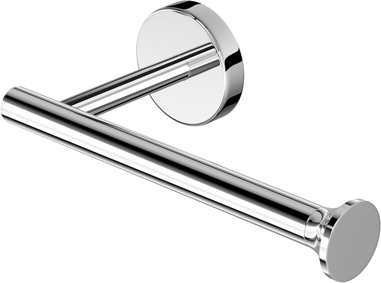 Toilet Paper Holder Wall Mount Bathroom Paper Roll Holder Tissue Handle Stainless Steel for Farmhouse Kitchen Silver Chrome