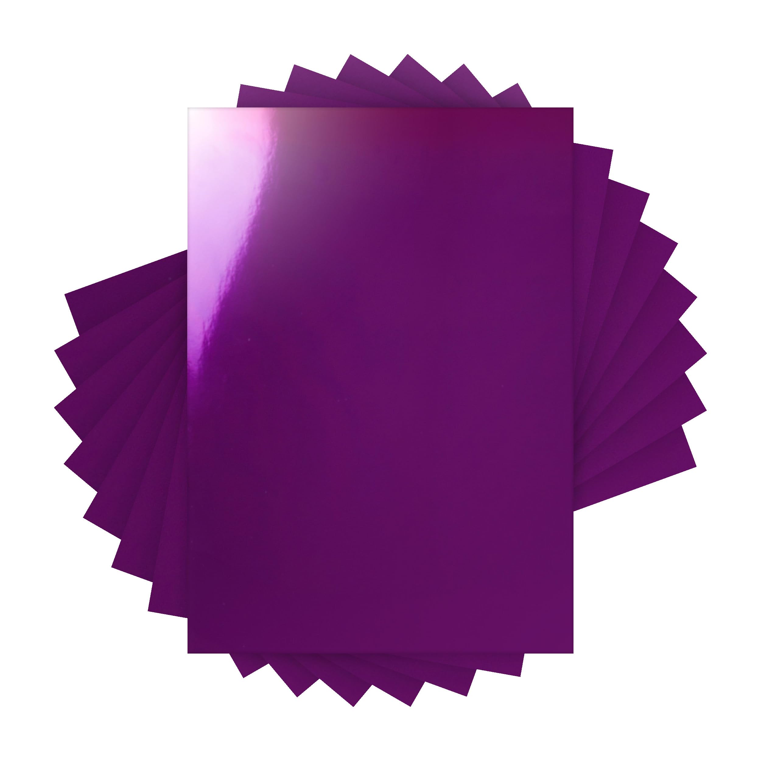 Craft Perfect Mirror Card - High Gloss - Electric Purple - 250 GSM - A4 (40 Sheets)