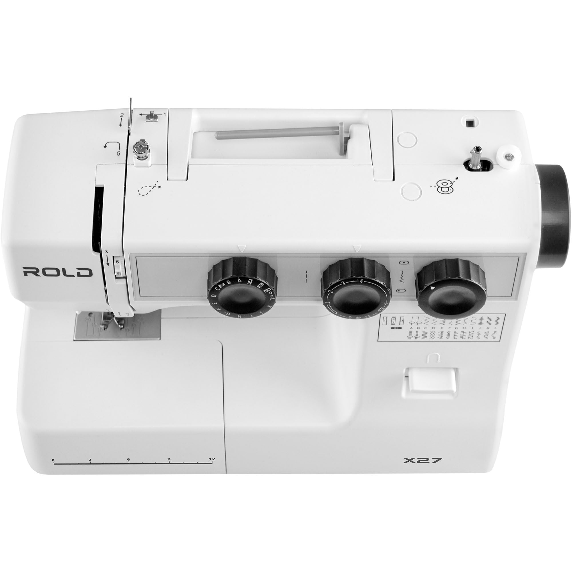 ROLD X27 Mechanische Nähmaschine mit Servomotor – 25 Stichprogramme, Automatischer Nadeleinfädler, LED Beleuchtung, Freiarm, Leise & Präzise