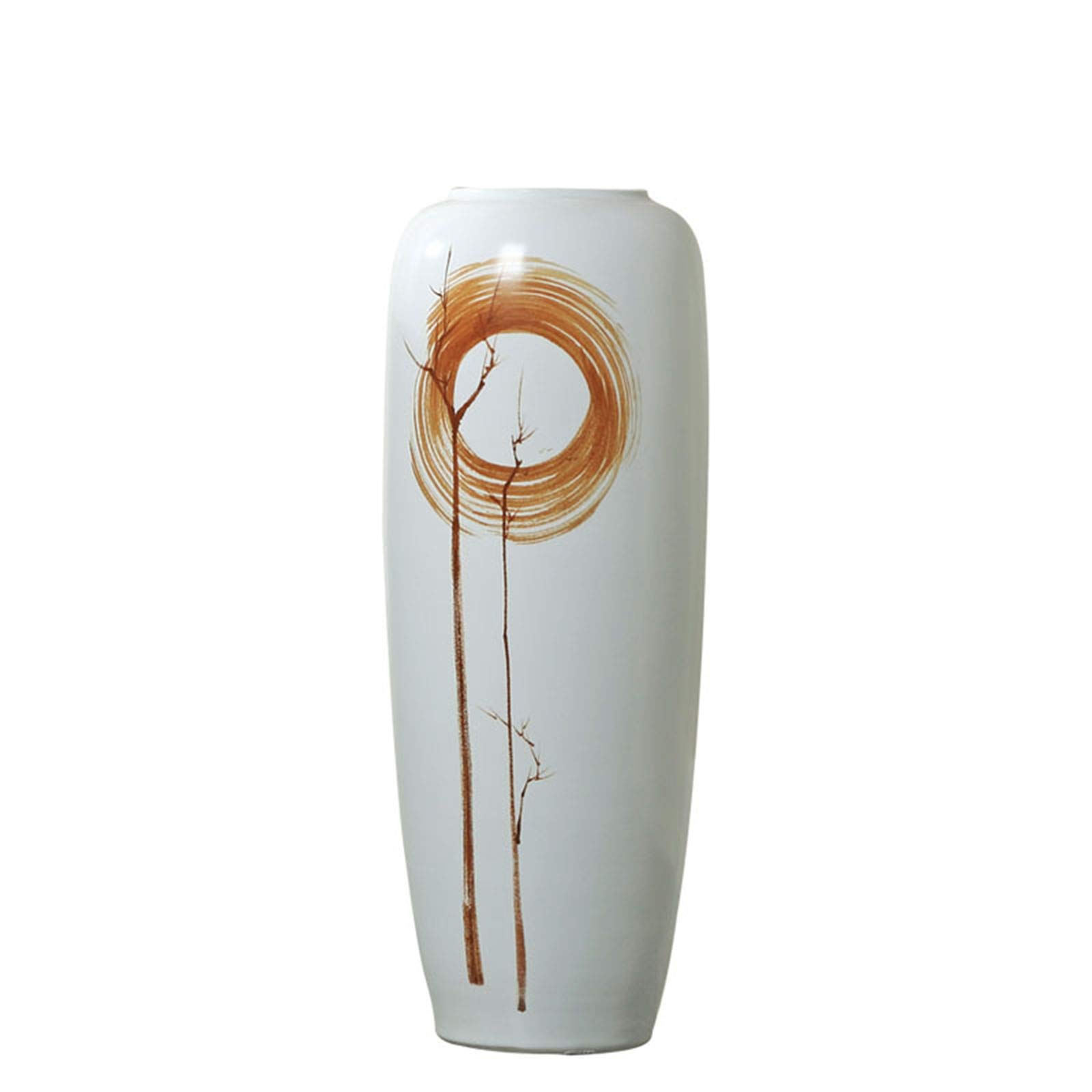 asdchZen Indoor Gardening Decorative Vases In The Model Room, Large Floor-Standing Decorative Vase Sample Room Ceramic Vase,26 * 70CM