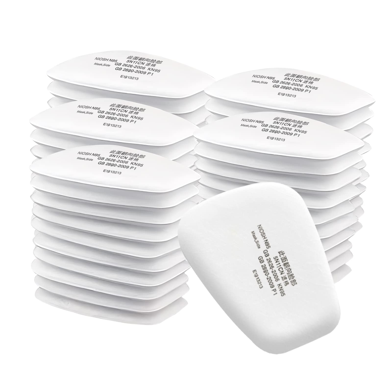 90PCS Respirator Filter Cotton, Replacement Particulate Filter Cotton for 6200, 6502, 7502, 6800, and FF402 Series Respirator Mask, Respirator Filter Against Dust, Paint, Spray, Chemicals (50)