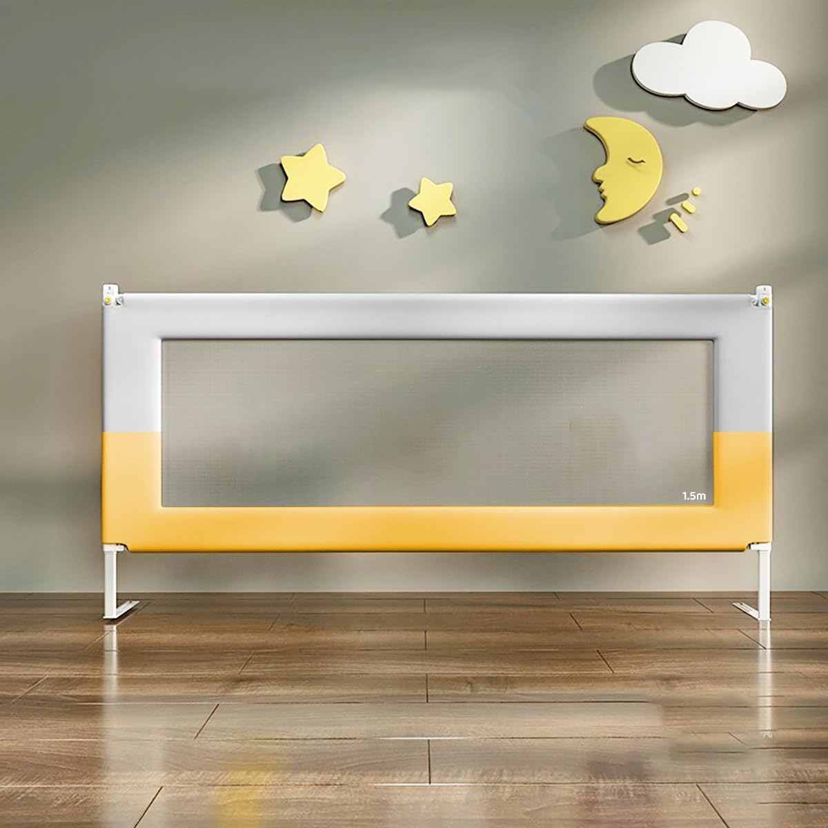 StarAndDaisy Baby Bed Guard Rail with Hight Adjustable/Portable Single Side Bed Rail for Toddler’s Safety(T-1.5m)