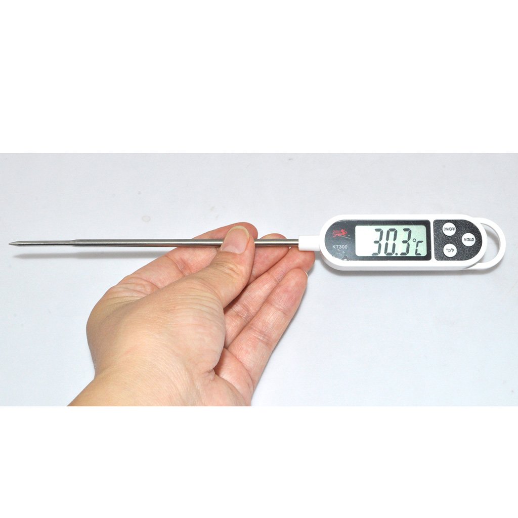 iKKEGOL Digital de bolsillo LCD termómetro pines para leche alimentos carne barbacoa cocina cocina Sonda