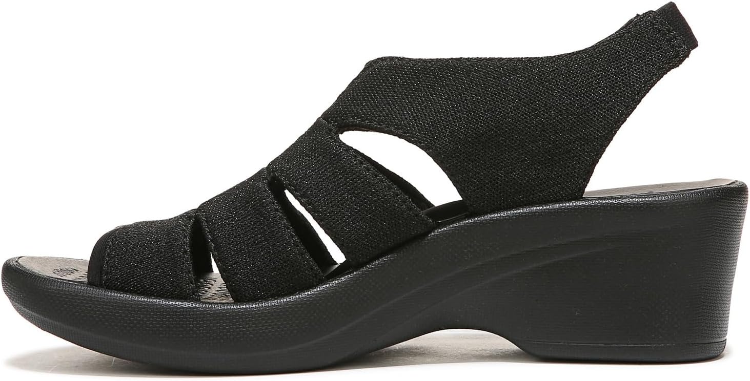 BZees Womens Finale Sandal, Black, 9 US