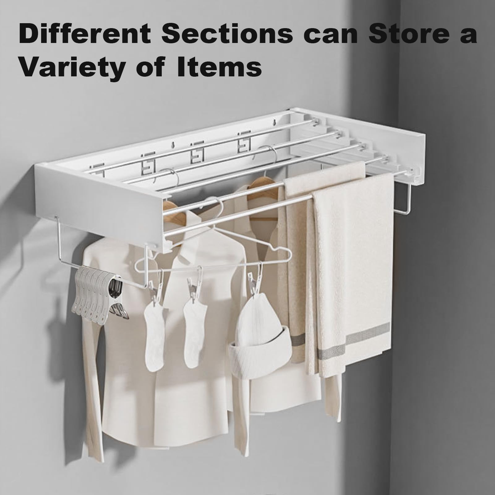 Snapklik.com : EOJDDPA Wall Mounted Drying Rack, Laundry Racks For ...