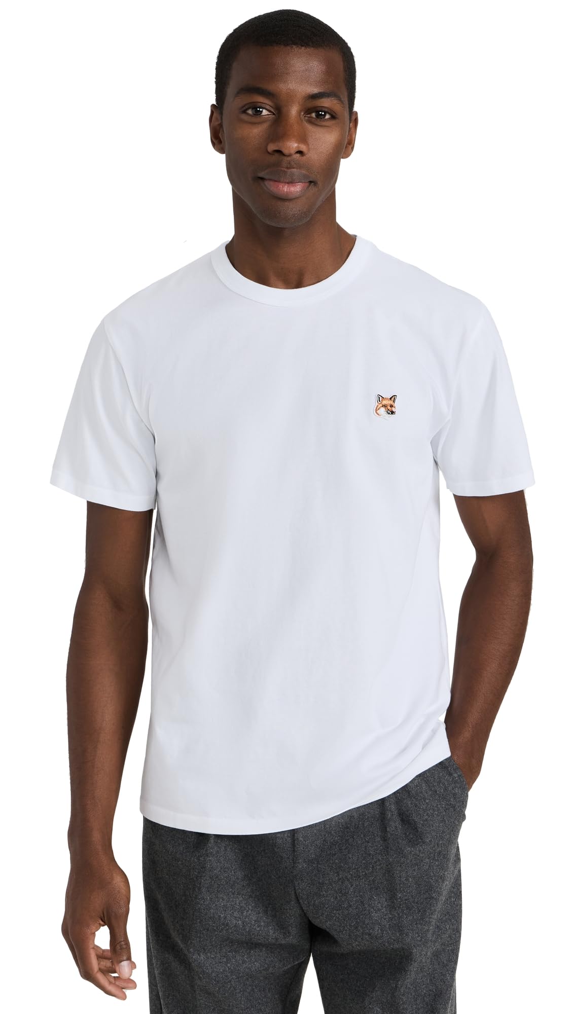 Maison Kitsune メンズ フォックスヘッドパッチTシャツ Maison