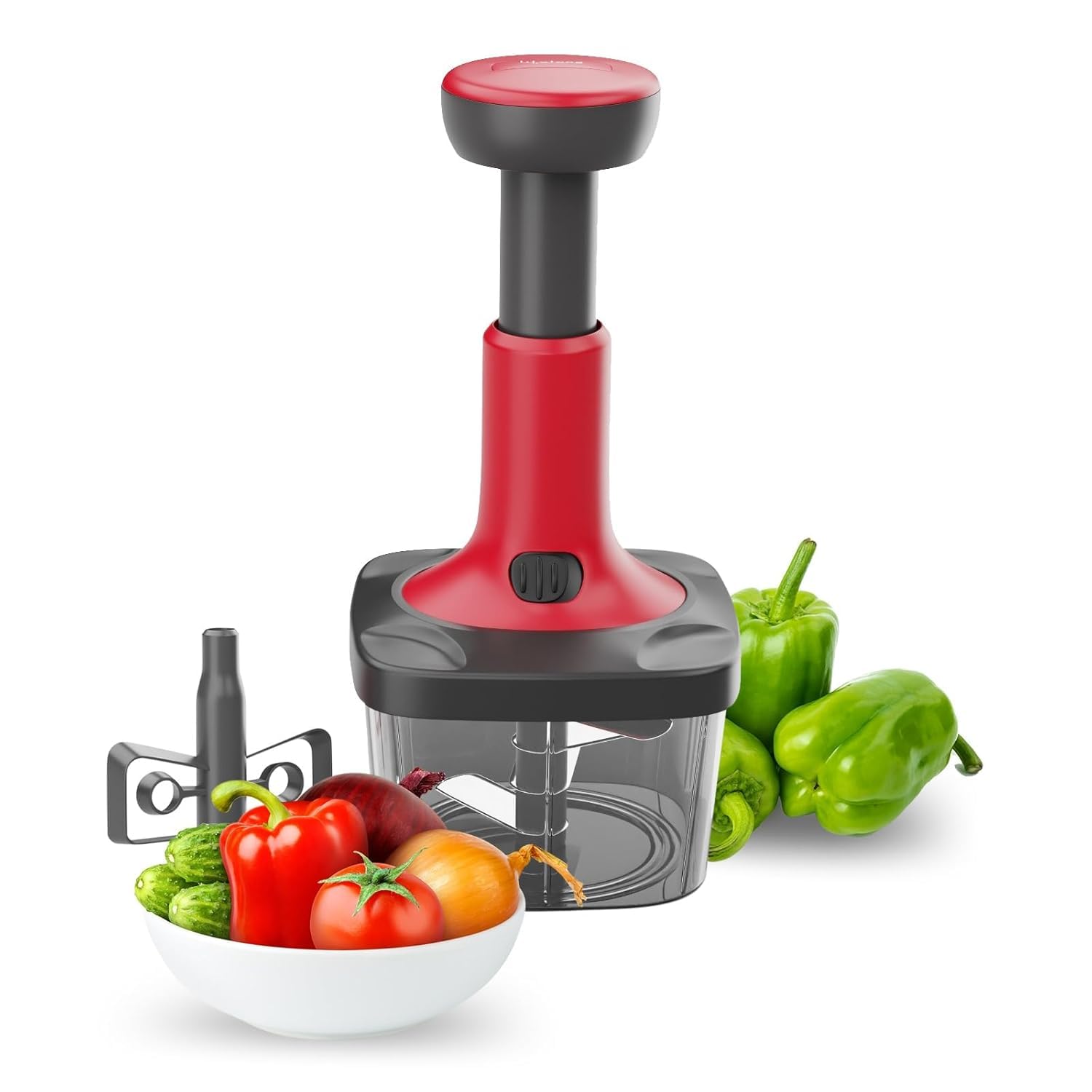 ARISES Push Chopper 400ml | Compact and Efficient Vegetable, Onion, and Garlic Chopper, Essential Manual Kitchen Cutter for Quick and Easy Food Preparation, Ideal for Small Kitchens and Meal Prep-image-12