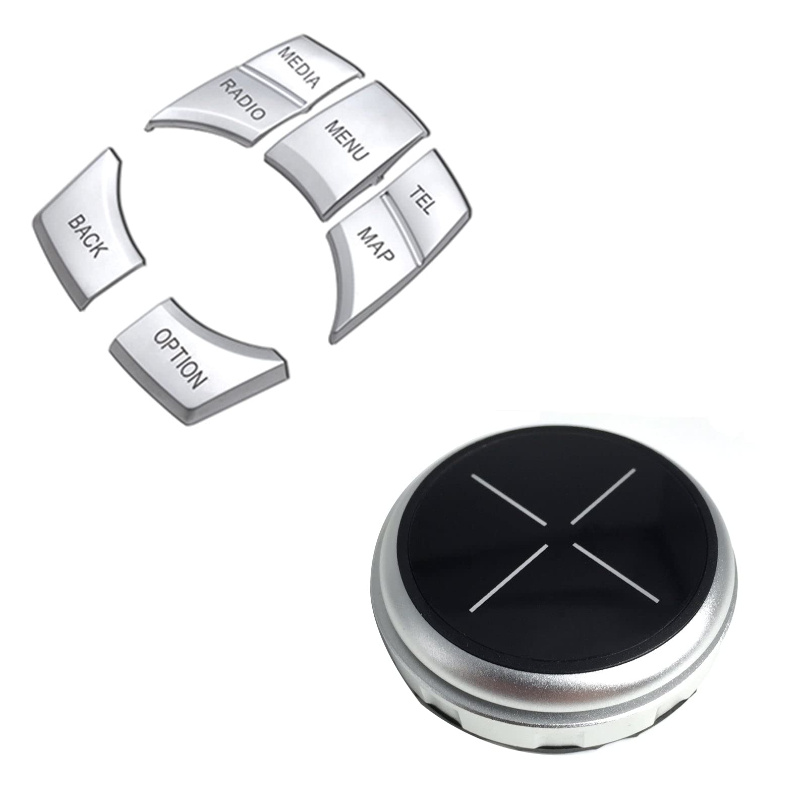 Larger Multimedia Knob Button Cover Trim For BMW IDrive & Radio Controls - Upgrade Replacement - View #5