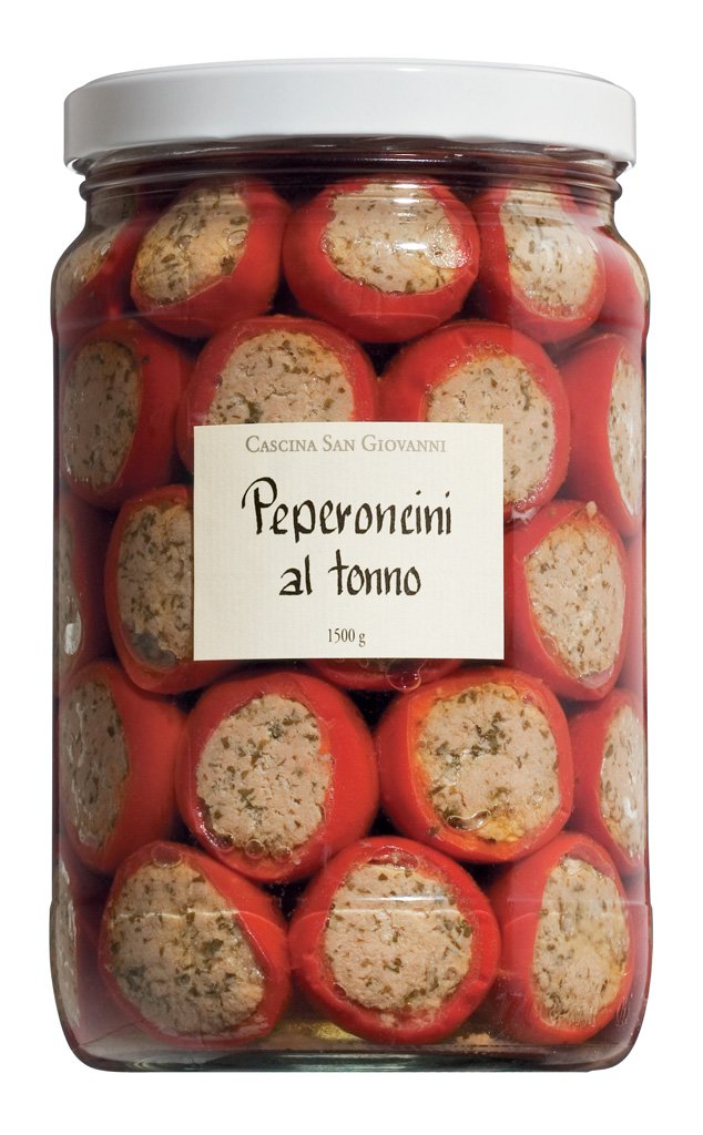 Cascina San Giovanni Peperoncini farciti/Kirschpaprika, gefüllt 1.500 gr.