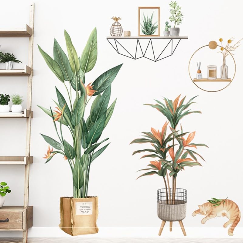 INDIAN ROYALS Potted Plants Stickers for Walls of Home, Wall Sticker for Living Room, Wall Stickers for Home, Wall Painting Stickers, Living Room Wall Stickers (30 CM x 90 CM) (B0CPVP7LCB) Amazon Price History, Amazon Price Tracker