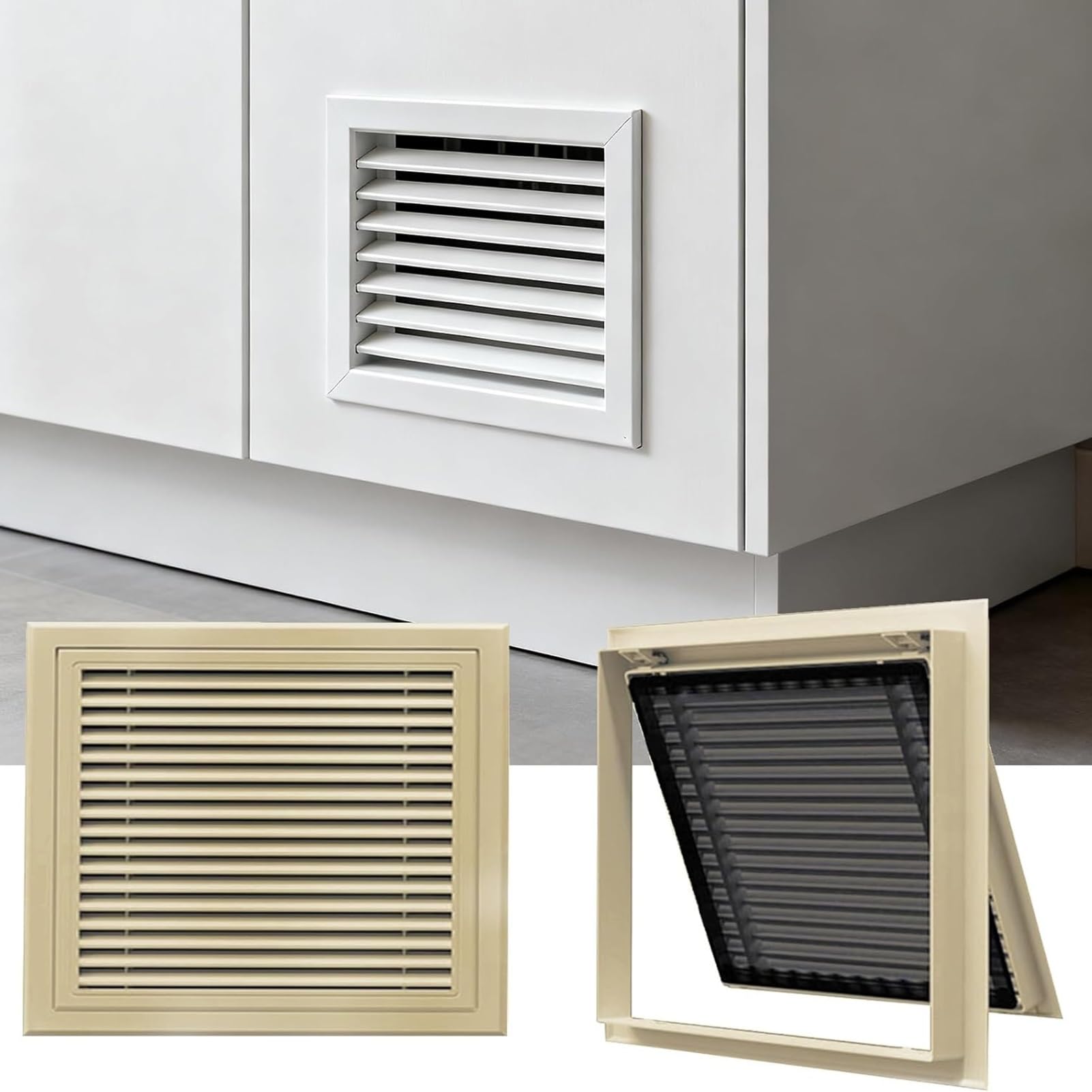 Genérico Cubierta de ventilación Decorativa de tamaño Personalizado, Rejilla de Filtro de Aire de Retorno de Acero, aspa Fija para un Flujo de Aire eficiente y fácil integración en Sistemas