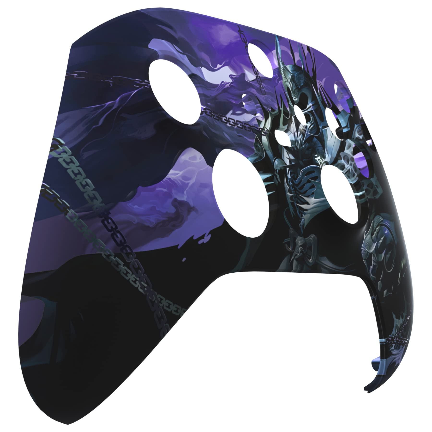 eXtremeRate Custodia Cover per Xbox Series X S Controller Joystick,Scocca Copertura Frontale Shell Ricambio per Xbox Core Controller Wireless Model 1914-Cavaliere del Caos