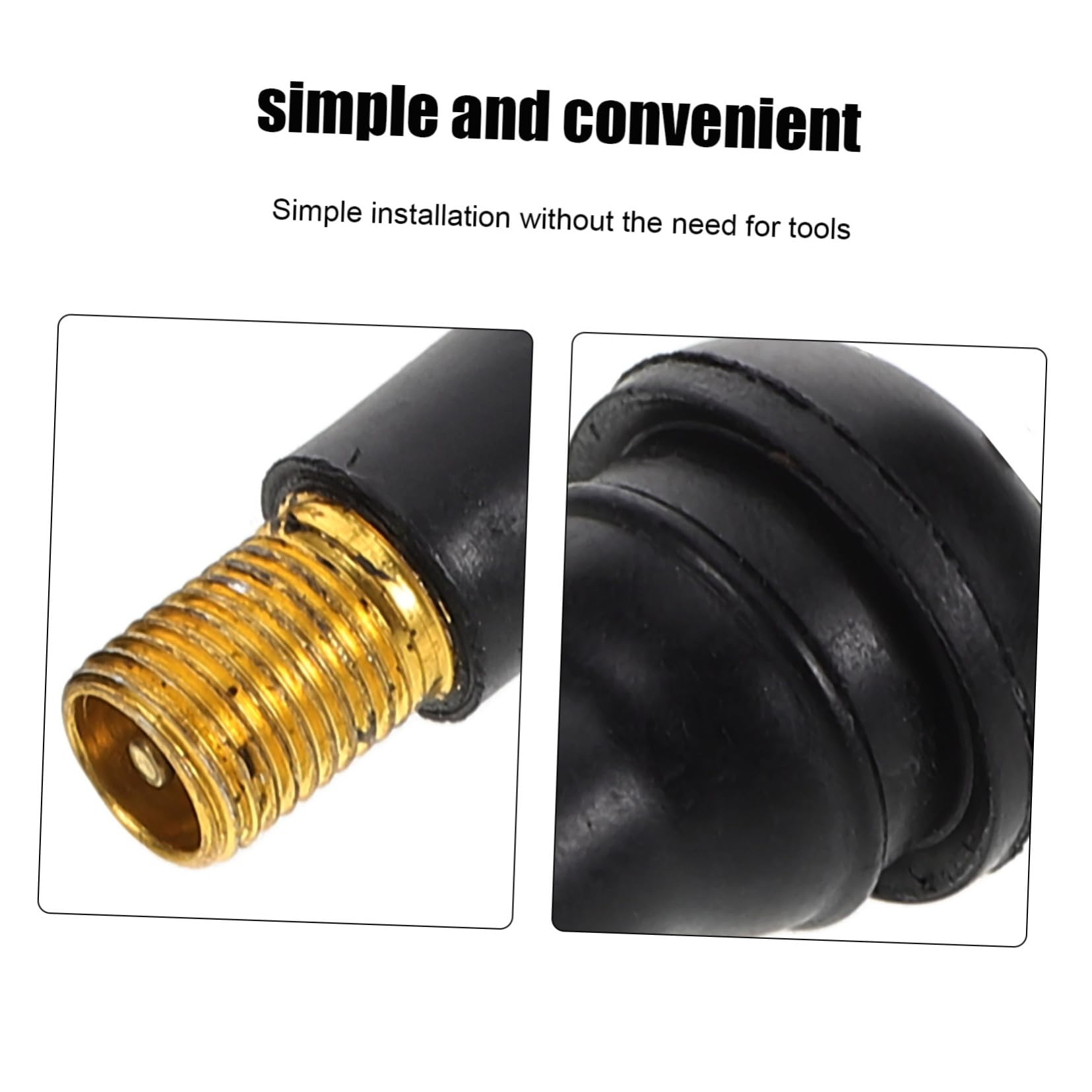 Gatuida 100 Pièces Valve de Pneu en Caoutchouc et Alliage de Zinc, Tige Tr414 pour Véhicule, Étanchéité Élevée, Pose Facile