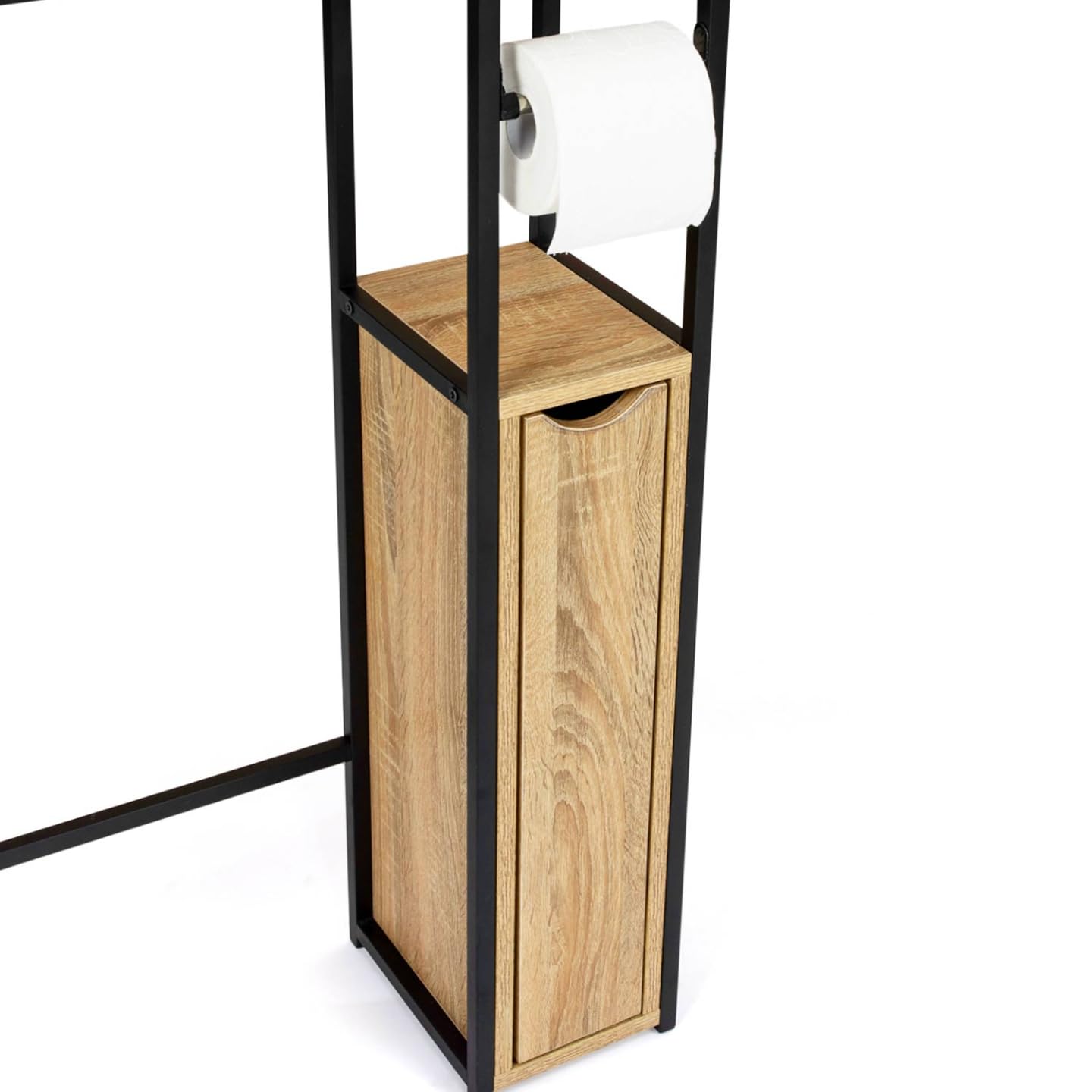 IDMarket - Meuble WC 3 en 1 avec armoires de rangement DETROIT design industriel