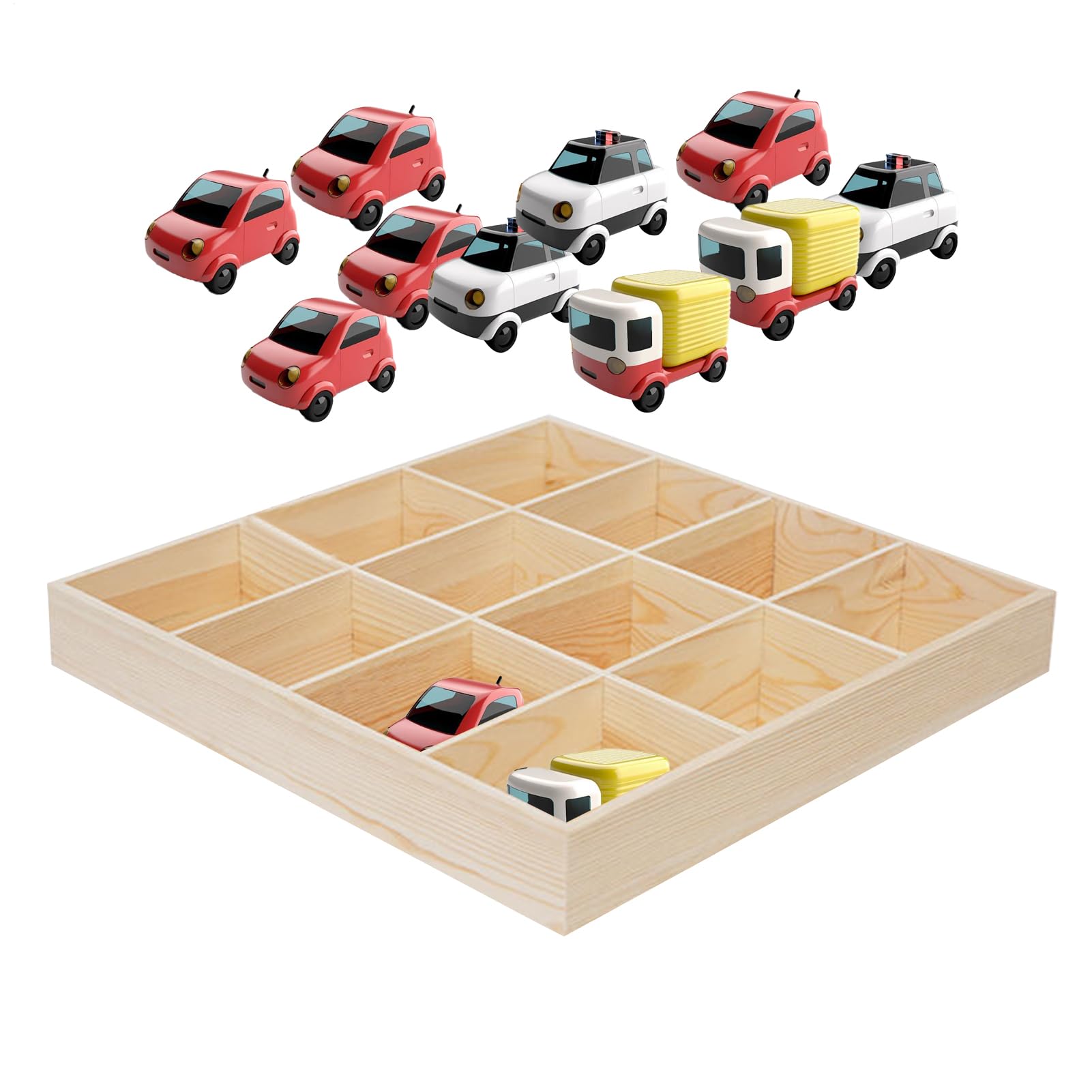 Genérico Gabinete de Almacenamiento para Coches de, Estante Organizador de Madera para Coches a Pared, Gabinete Decorativo De Fácil Instalación para Figuras Coleccionables Adolescentes Y
