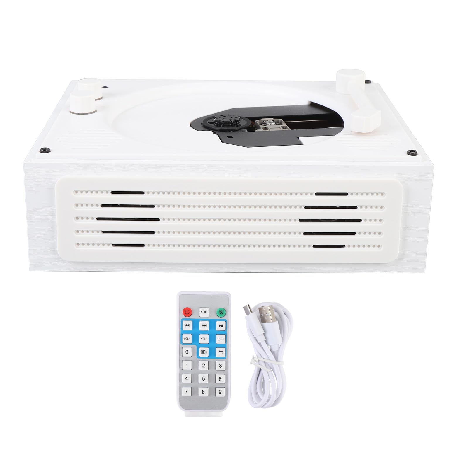 Elprico Przenośny Odtwarzacz CD Bluetooth, Podwójne Głośniki Stereo CD z Pilotem do Odtwarzania USB Mp3 i Użycie Pulpitu Domowego
