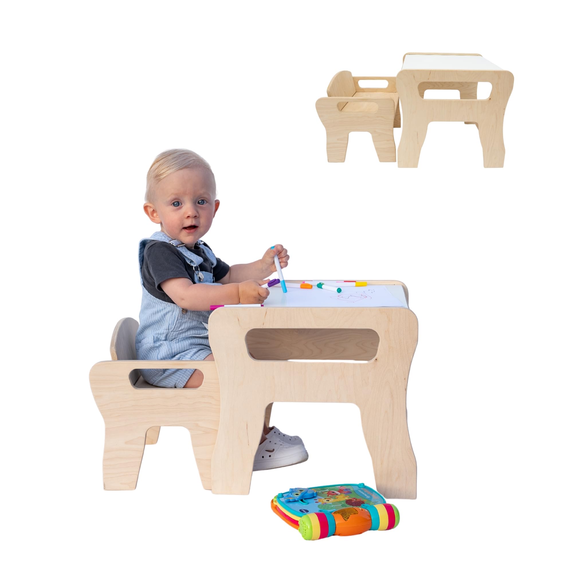MAMOI Muebles con estilo para habitación infantil: mesa infantil con sillas – mesa de escritorio conjunto de sillas para niños – silla infantil.