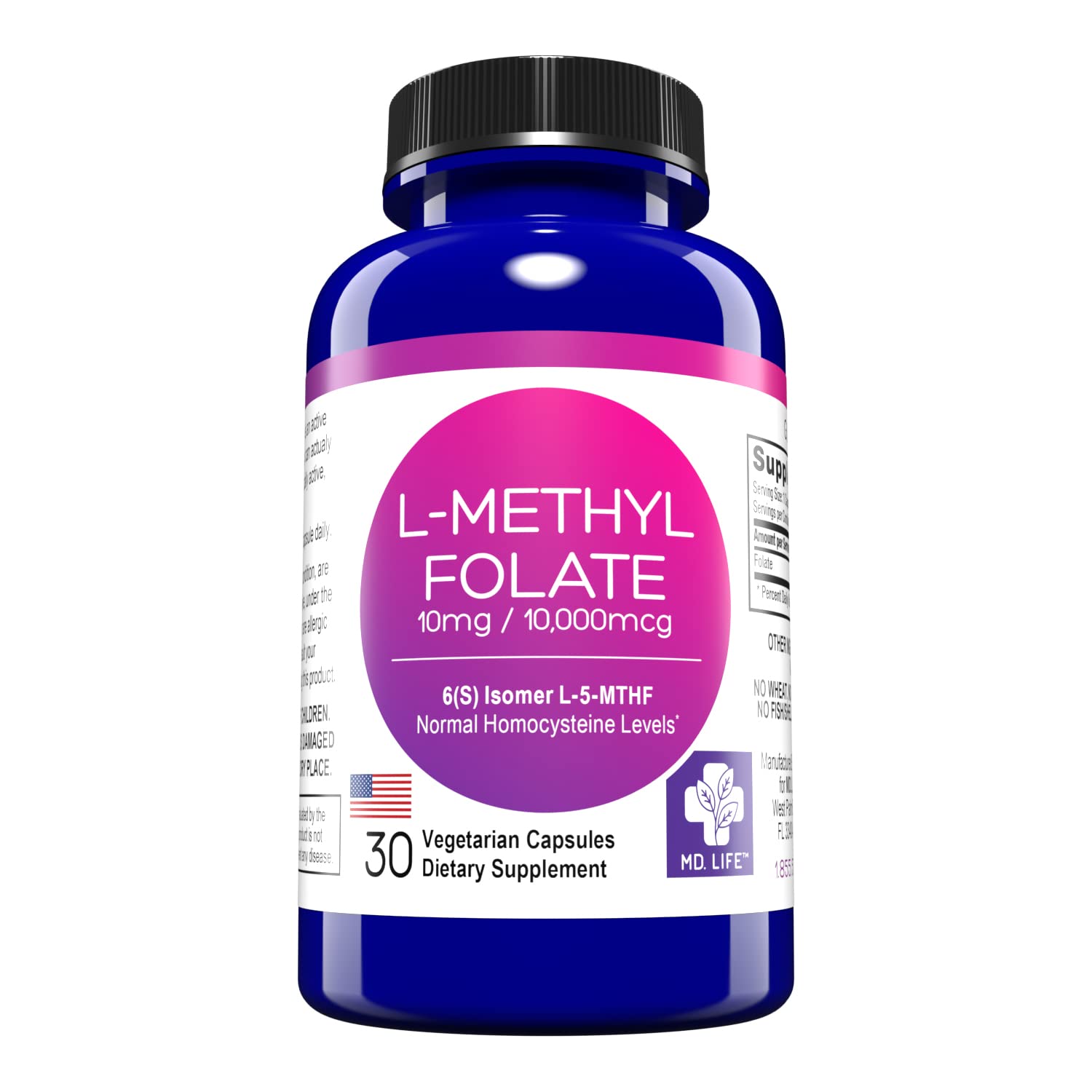 MD Life L-Methylfolate Supplement