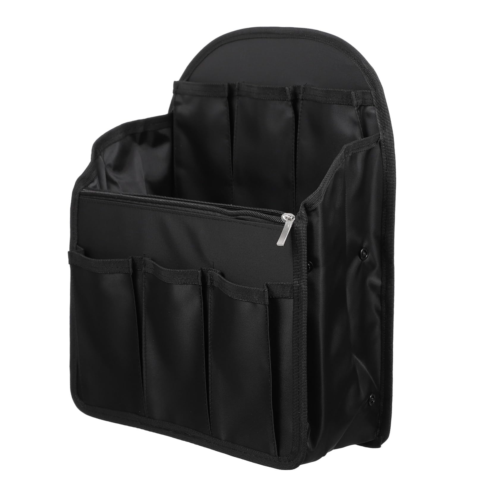 Organizador Interior para Mochila Negro de Nailon Plegable | 1 Pieza, Multibolsillos y Múltiples Compartimentos, Ligero para Viaje, Inserto Interior para Mochila
