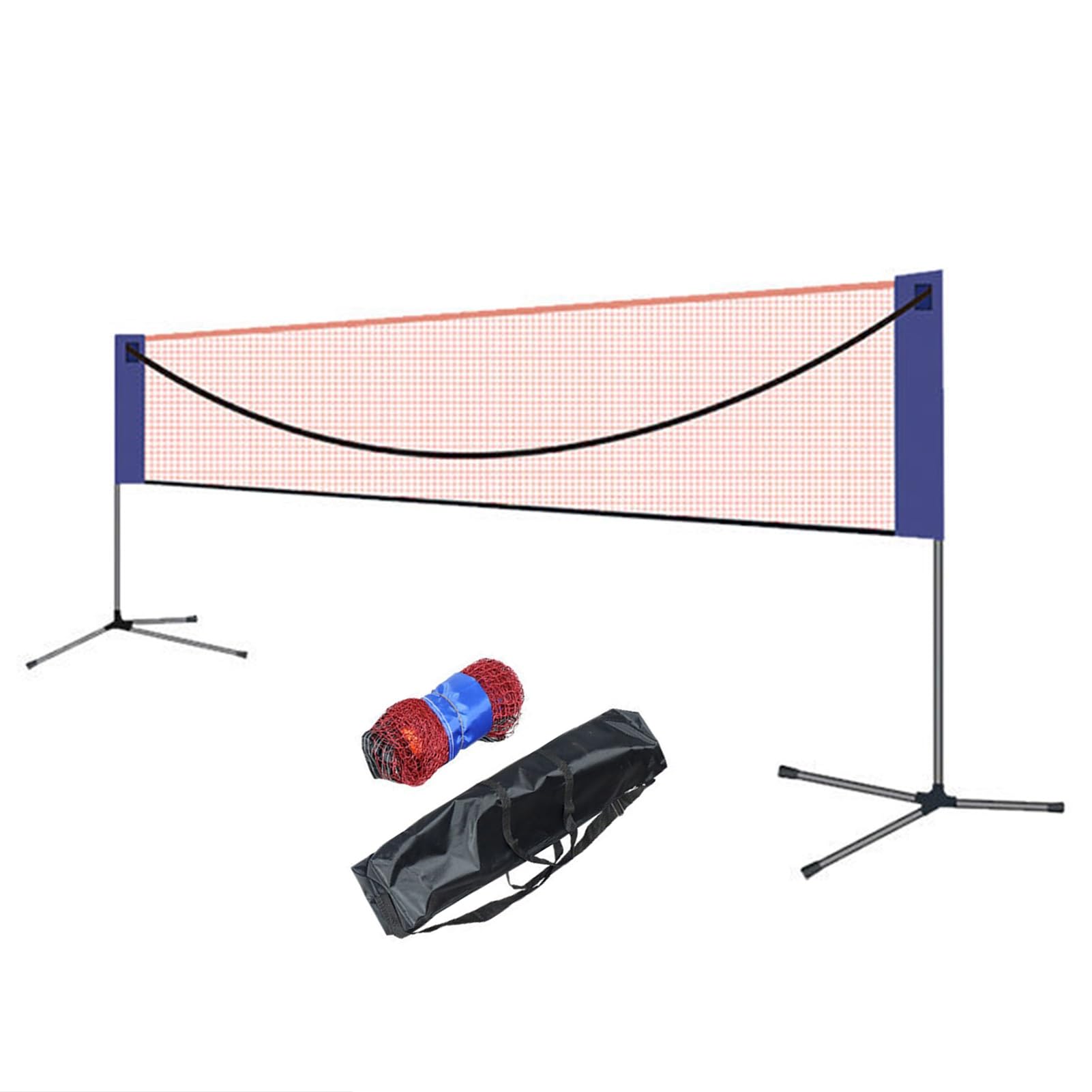 Postes De Bádminton Independientes,Soporte De Red De Bádminton Plegable,Postes De Voleibol For Interiores Y Exteriores Con Red Y Mochila,Equipo De Entrenamiento Atlético For Ballpark Beach Drive ( Siz