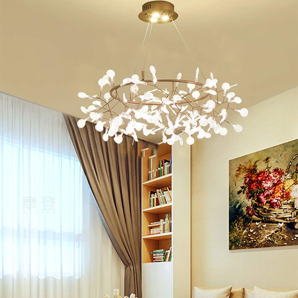 Granestner Fireworks Chandelier Modern Sputnik Chandelier 81 Lights Led Pendant Lighting Simple Modern Ceiling Light Fixture for Hallway Bar Kitchen,White,81 Lights