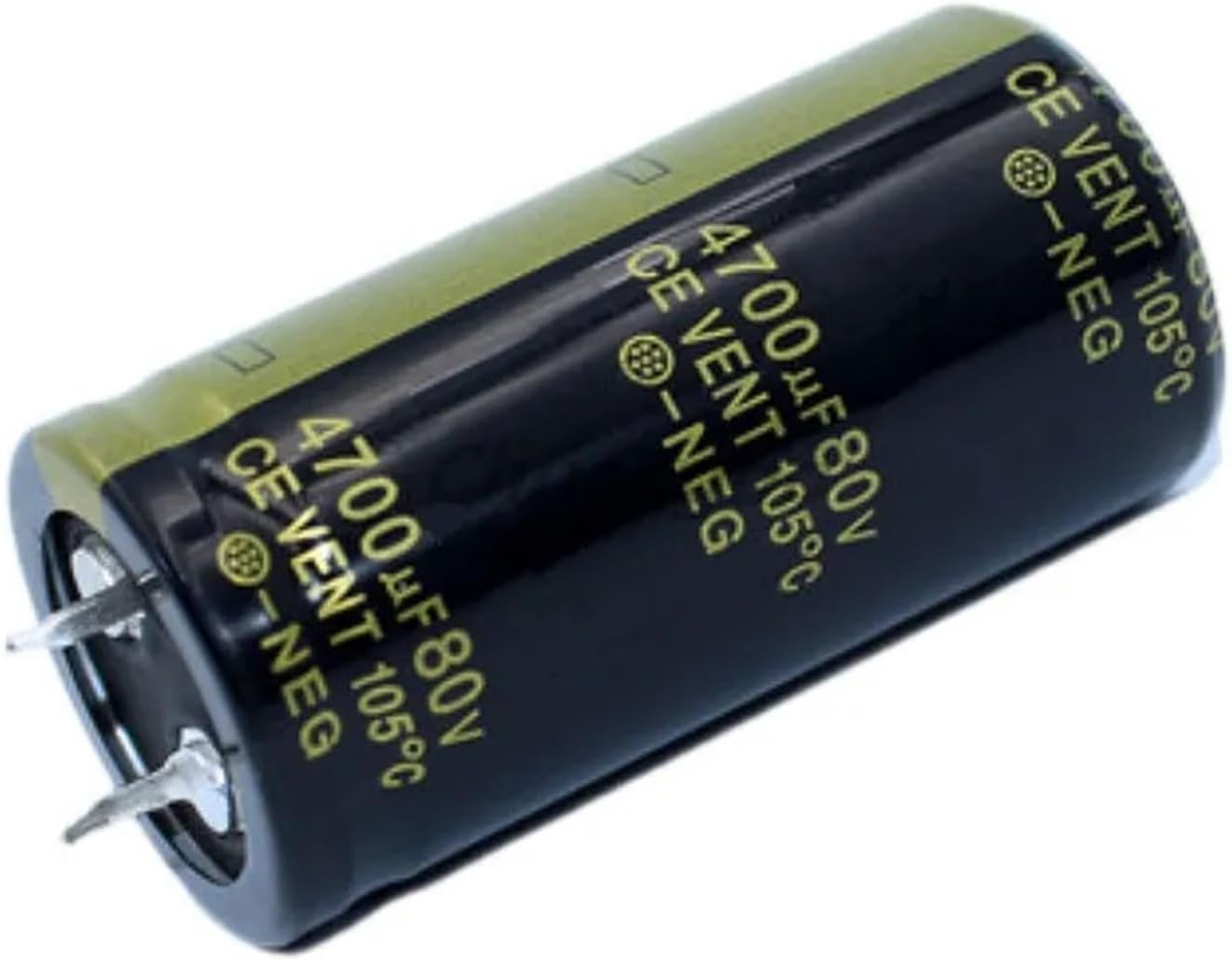 2-5Pcs Audio Electrolytic Capacitor 80V4700UF 80V 4700UF 25 * 50MM for Audio HiFi Amplifier High Frequency Low ESR Speaker (Size : 2PCS)