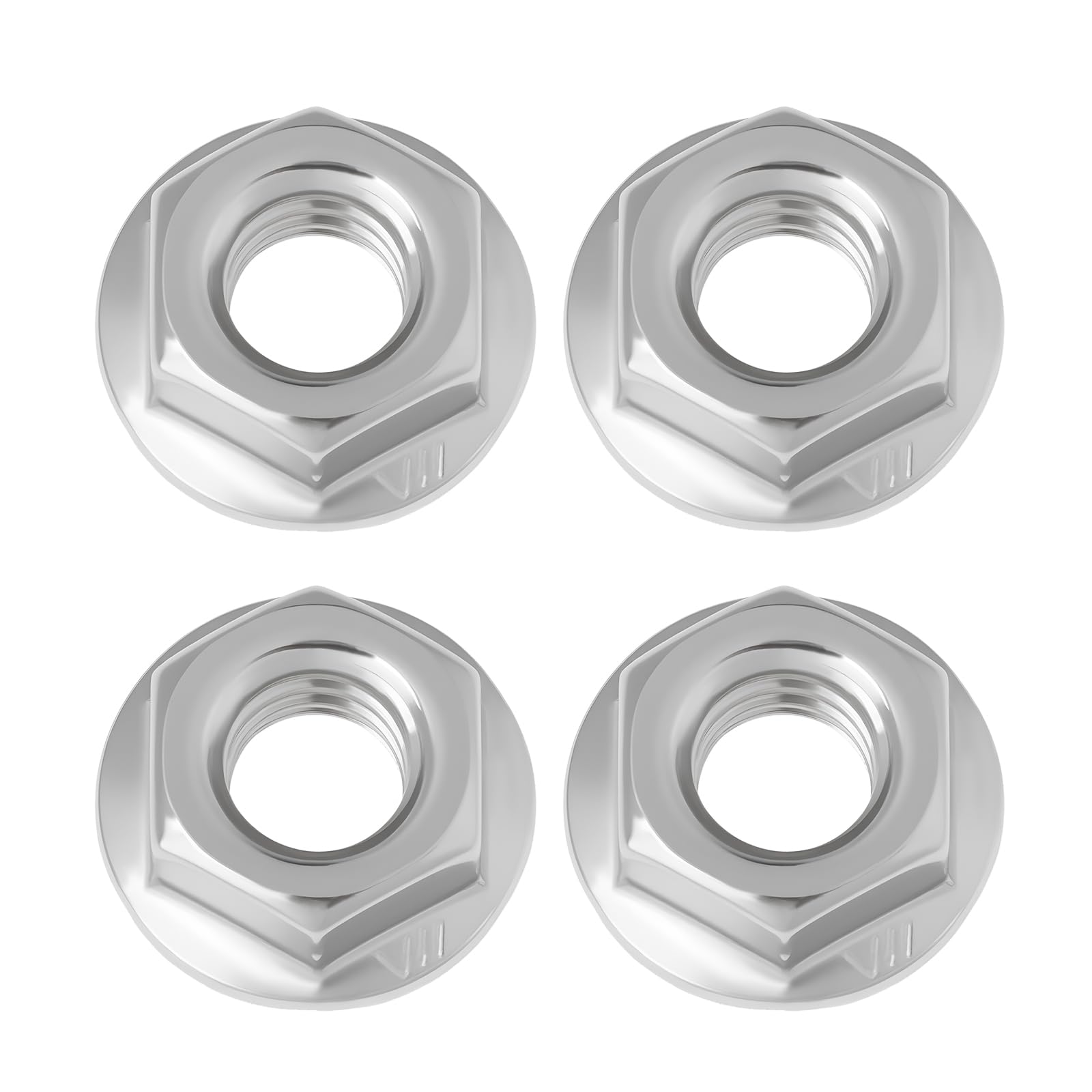 EMSea 4 Pezzi Dadi Flangiati Esagonali In Acciaio Inossidabile 5/16-24 UNF 7593 Compatibile Con Har-ley Davidson Big Twin Collettori Di Scarico