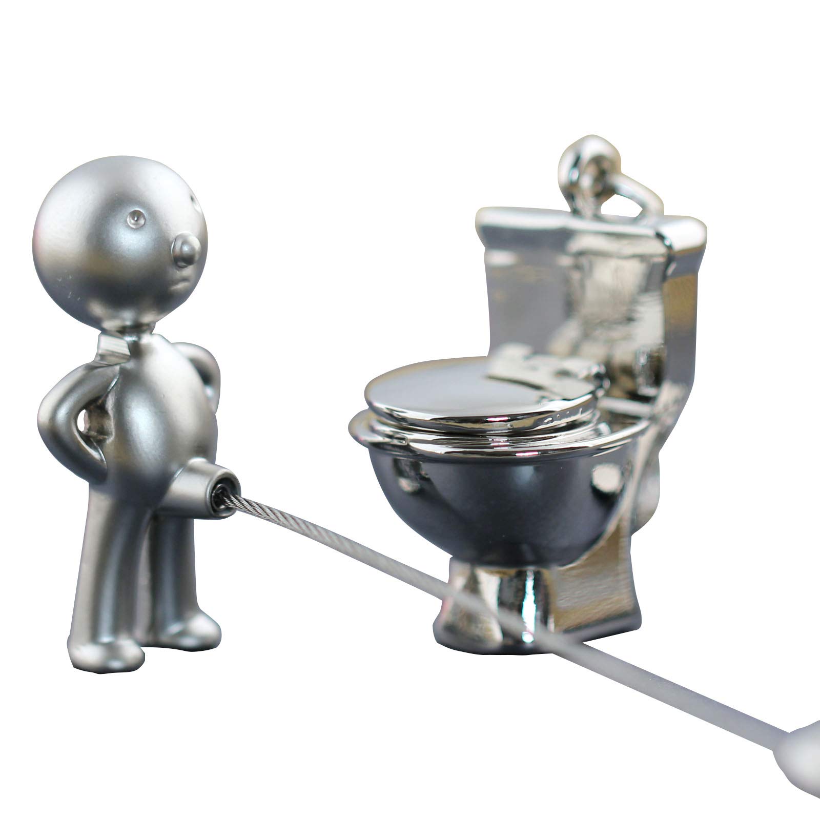 maycom® Creative Fashion Romantic Couple Keychain Key Chain Ring Keyring Key Fob for Valentine's Day Gift (Toilet & Mr.p Urinal)