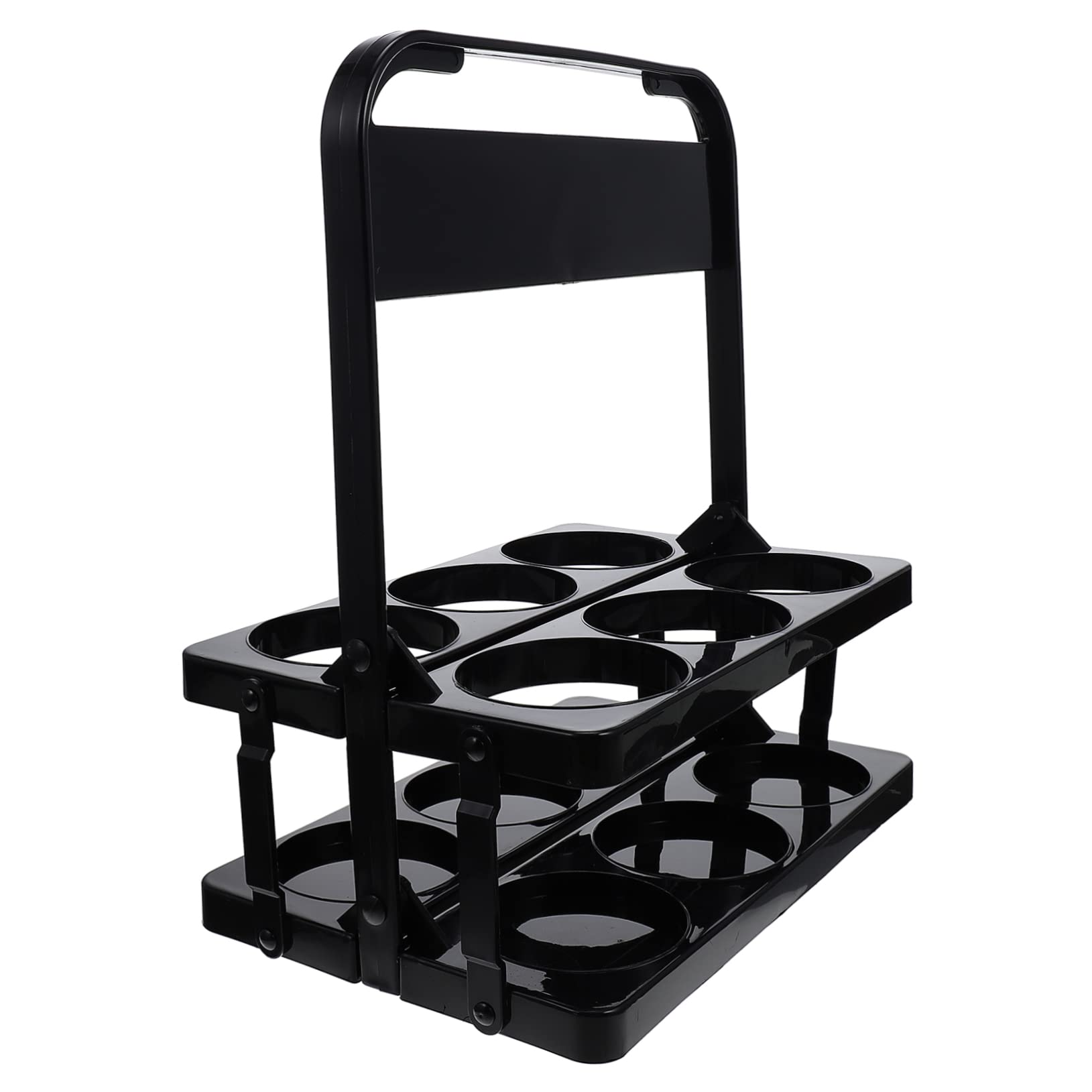 Cabilock 4 Piezas Soporte para Botellas de Cerveza Plegable y Portátil Organizador Resistente de Botellas con Asa Material y Envejecimiento para Fiestas y Uso Diario