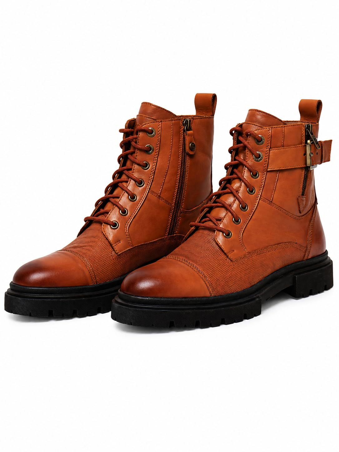 Leather Lace-Up Boots for Men | Durable & Comfortable Casual Formal Ankle Boots-image-41