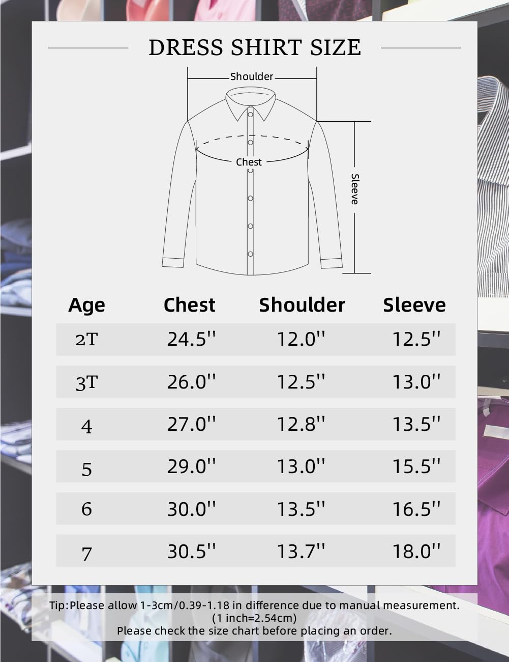 A&J DESIGN Camicia da smoking per bambini a pieghe con papillon per bambini di 2-7 anni camicia button down