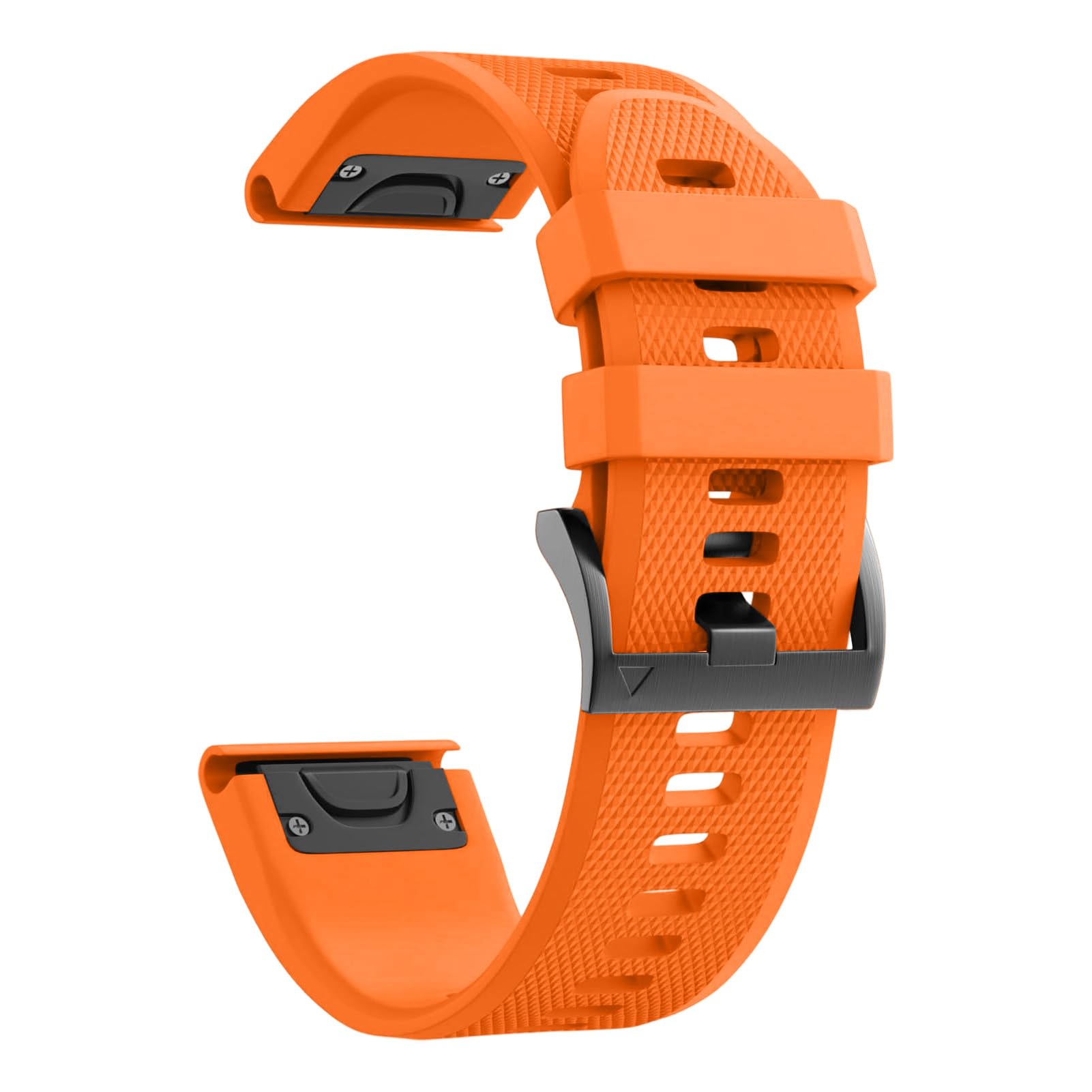 Straps for Garmin Fenix 5/Fenix 6/Fenix 7/8 (47mm)/Fenix E (47mm),22mm Quickfit Silicone Strap Compatible with Garmin Forerunner 935/945/965,Instinct 2 (Orange, 22mm)