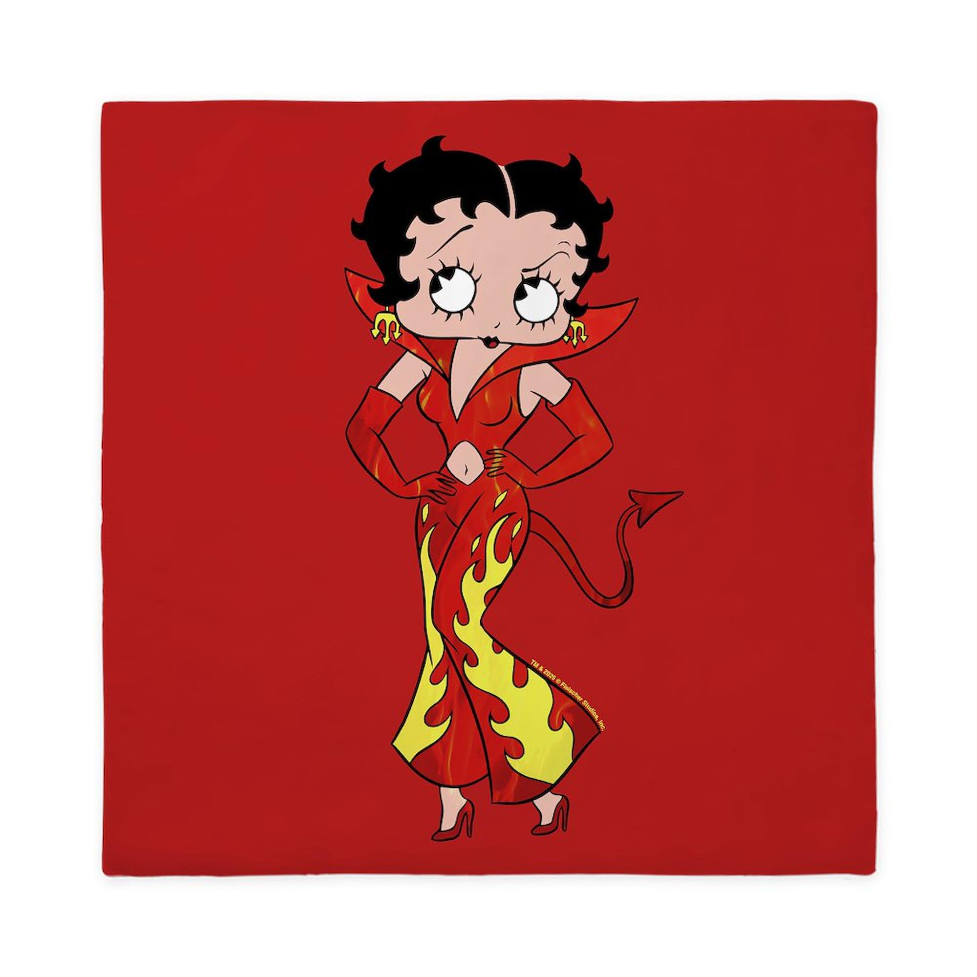 CafePress Betty Boop Devil Girl Queen Duvet Cover, Printed Comforter Cover, Unique Bedding