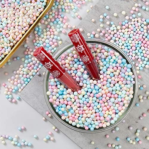 Mrinb Rainbow Foam Balls Beads Decorative Styrofoam Balls Gift Box Filler DIY Arts Crafts Wedding Party Decoration