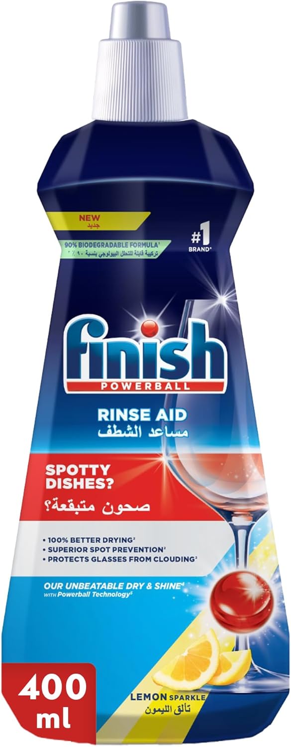 Finish Rinse Aid, Lemon Sparkle...