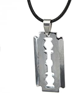 SCOO Unisex Gothic Punk Stainless Steel Razor-Blade Biker Pendant Charm ...