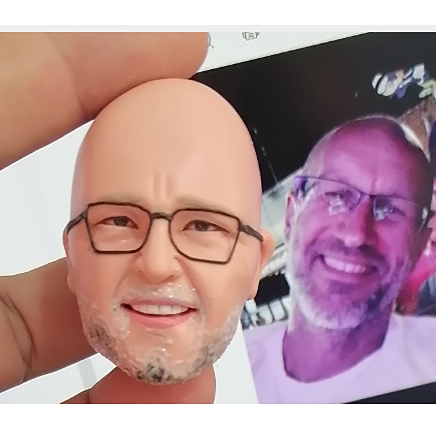 HARVEST HOUSE Benutzerdefinierte Wackelkopf-Figur, Personalisierte Wackelkopf, Maßgeschneiderte Skulptur Geschenk Basierend auf Ihren Fotos für Freund Kollegen Familie