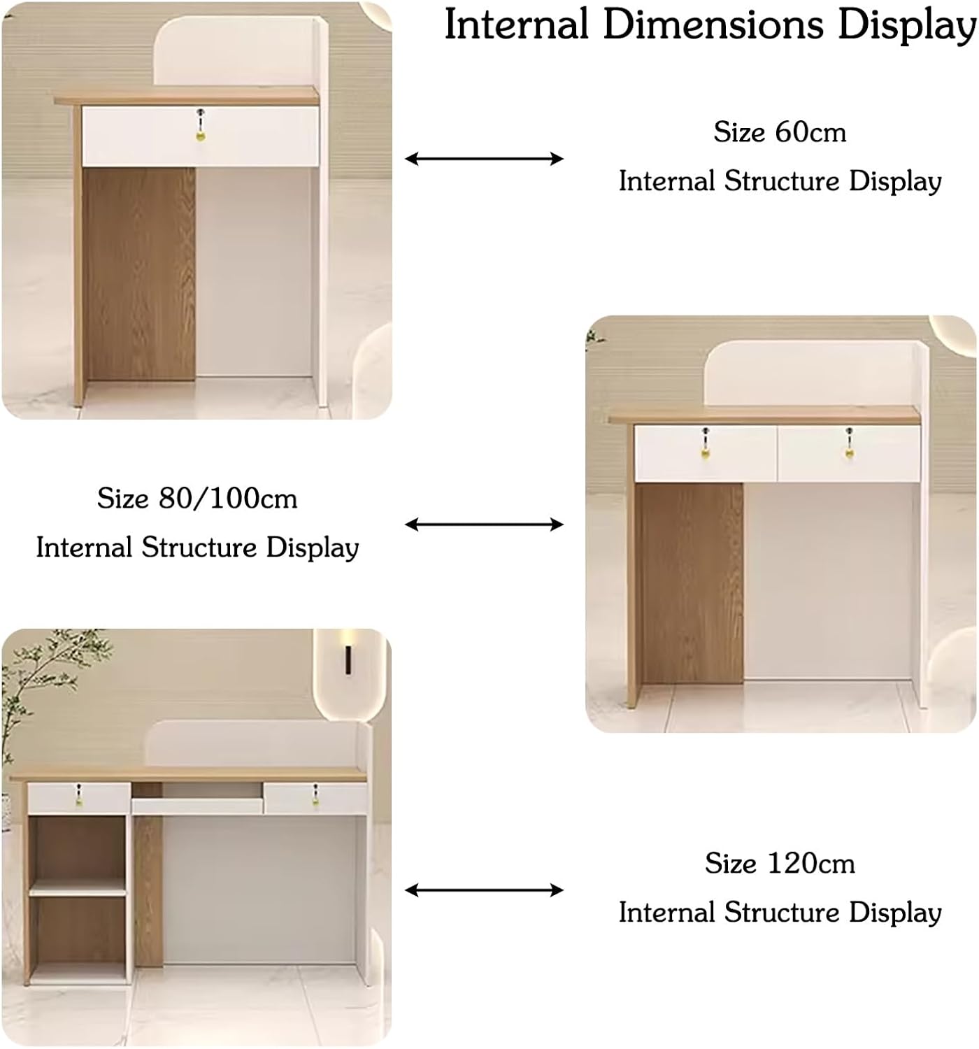 Reception Desk With Counter Modern Front Desk With Lockable Drawers Retail Counter With Private Panels & Baffle Small Wood Cashier Desk With Grommet Easy To Install For Checkout Salon Lobby Store(H,60