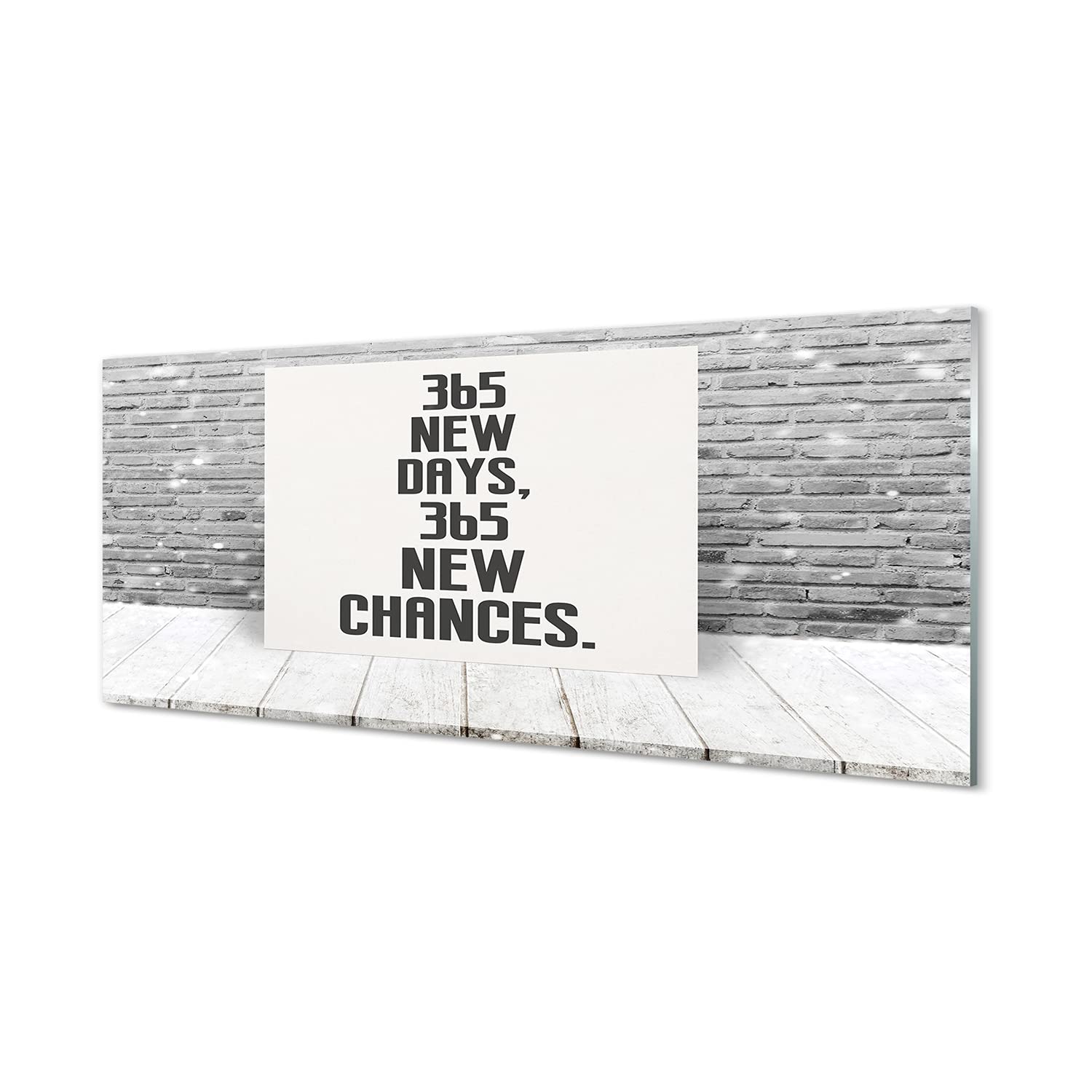 Tableau motivation brique en verre acrylique pour salon moderne