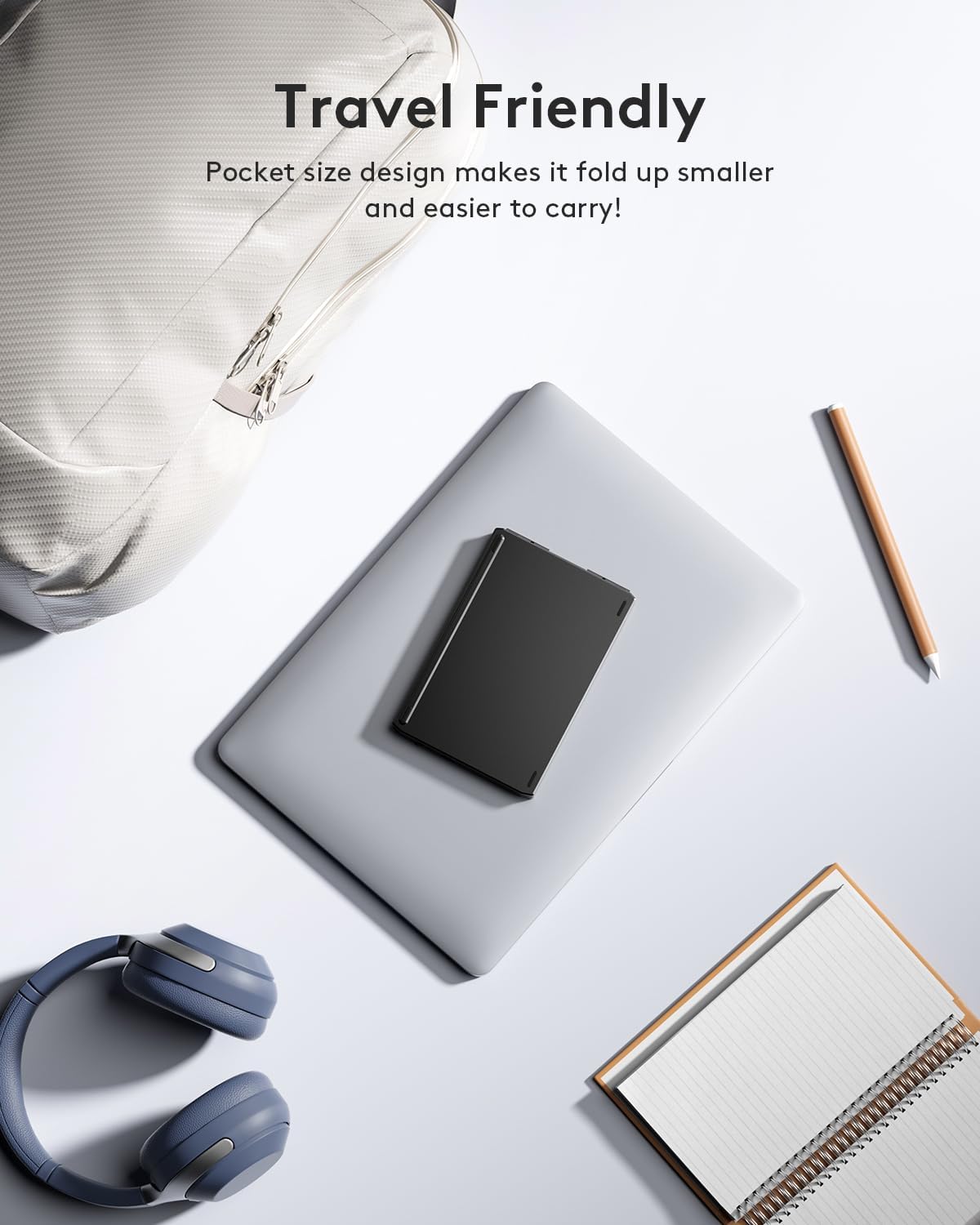 Samsers Foldable Bluetooth Keyboard, Portable Wireless Folding Keyboards for Travel, Support Up to 3 Devices for iPad, iPhone, MacBook, Android, Windows Laptop Tablet PC - Black - Image 4