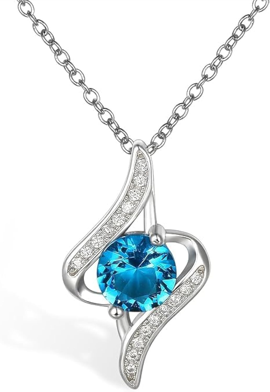 925 Sterling Silver Pendent Necklace for Women Gift Jewelry with Gift Box
