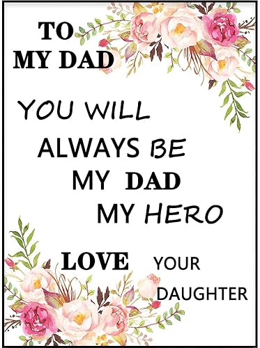 Miairivy Regalos de pintura de diamantes para papá, citas inspiradoras 5D, kit de arte de diamantes 5D, pintura de gemas de 12 x 16 pulgadas, juego