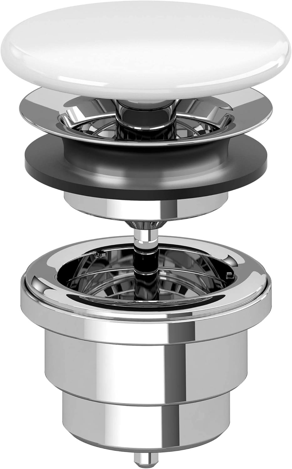 Villeroy & Boch Ablaufgarnitur, nicht verschließbar, mit Deckel aus Keramik, Weiß Amazon.de