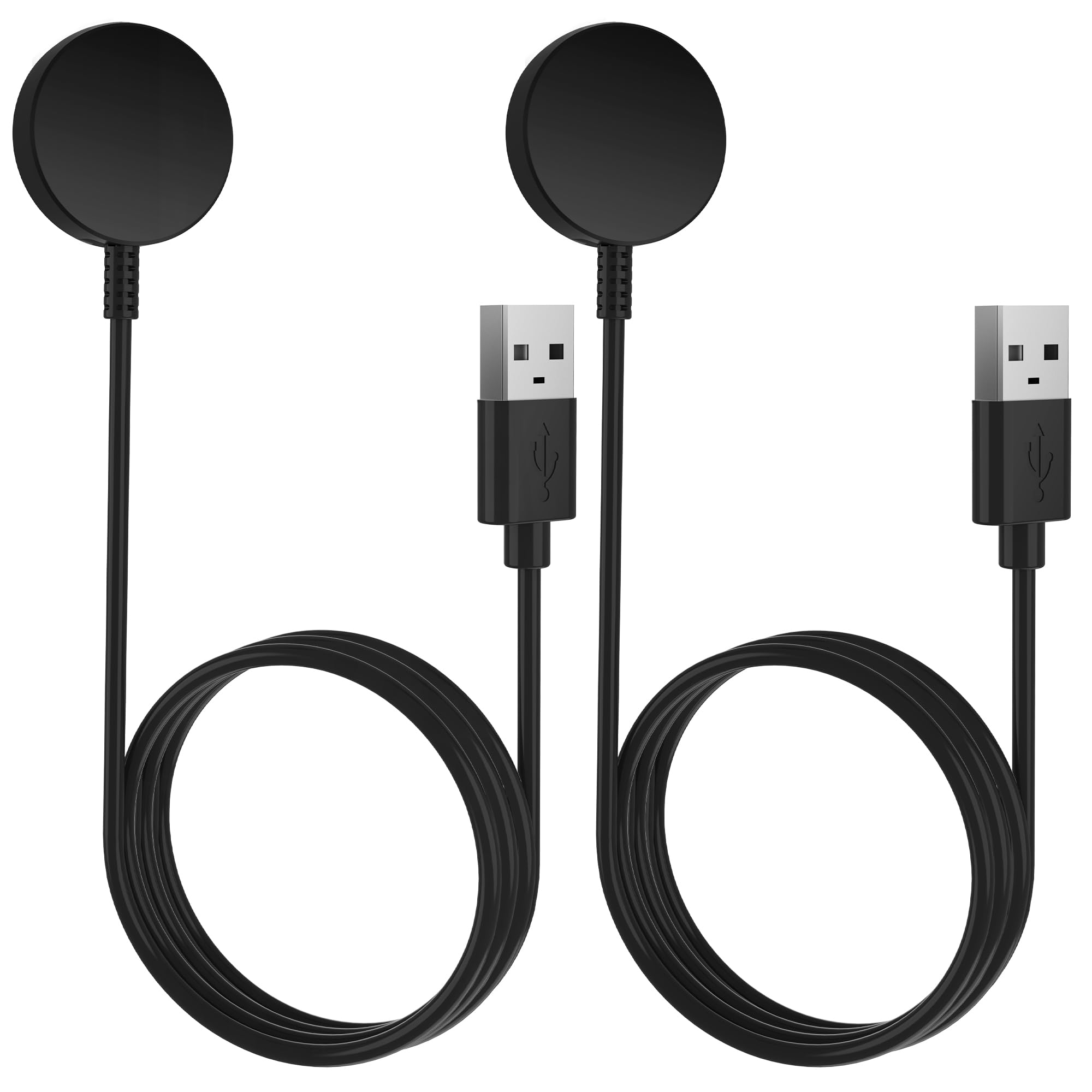 Upgrade 2 Pack 3.3ft Samsung Watch Charger, Magnetic Fast Charging Cable Galaxy Watch Charger Dock for Galaxy Watch 8/8 Classic/Ultra/7/6/6 Classic/5/5 Pro/4/4 Classic/3/FE/Active 1/Active 2
