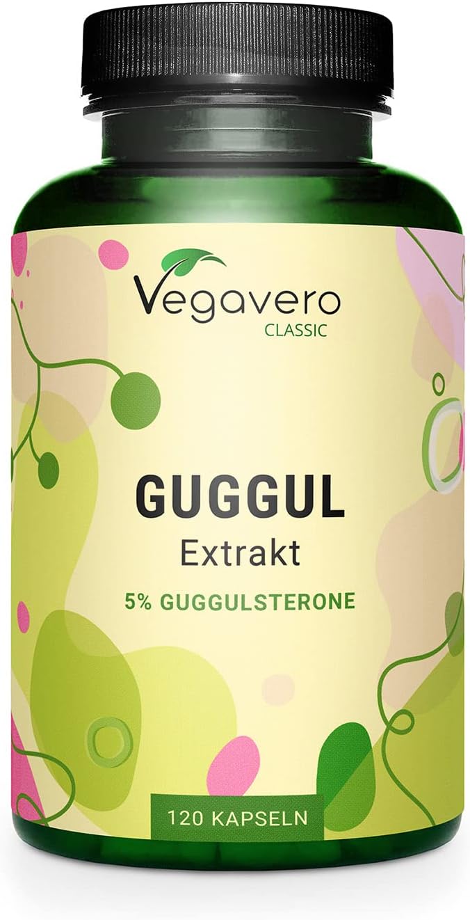 – Guggul Capsules 7500 mg | from 15:1 Extract | Dried Resin | NO Additives | Lab-Tested | 120 Capsules | Vegan