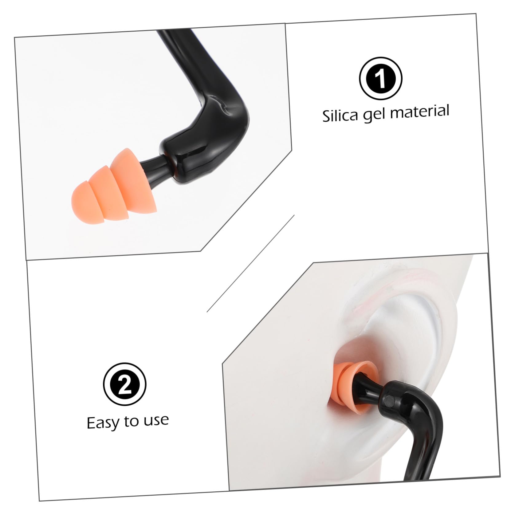 Tapones Oídos de Silicona Banda Antiruido 8 Unidades, Cómodos y Duraderos, Reducción Eficaz de Ruido para Dormir, Estudiar y Trabajar, Protección Auditiva Multifuncional