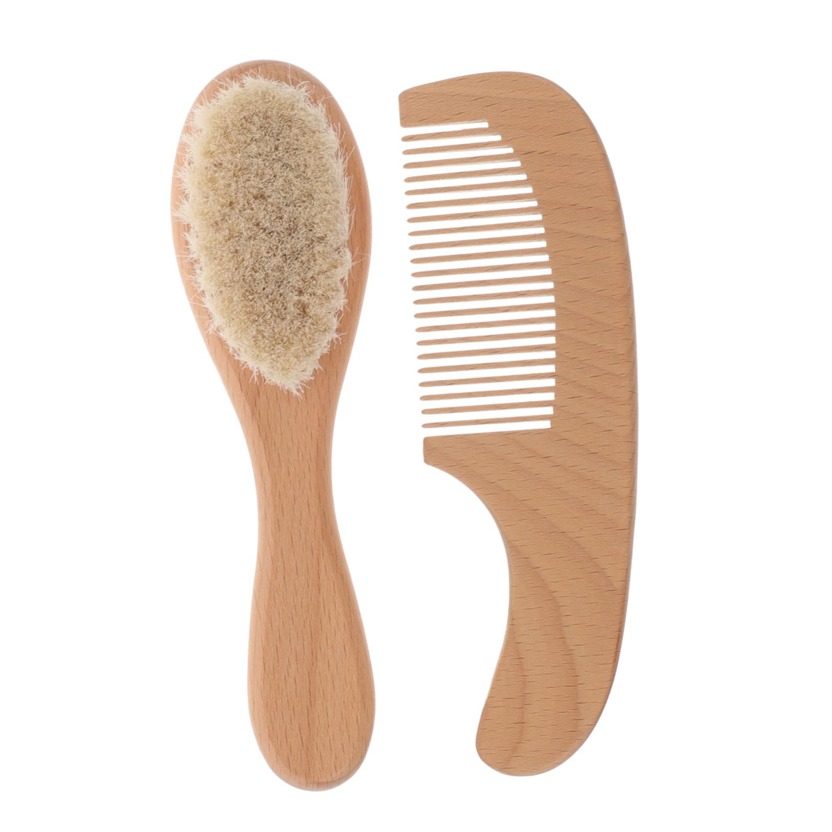 Vaguelly Baby Grooming Brush Wood Bath Scalp Brush Newborn Bath Head Scrubber Head Cleaning Brush