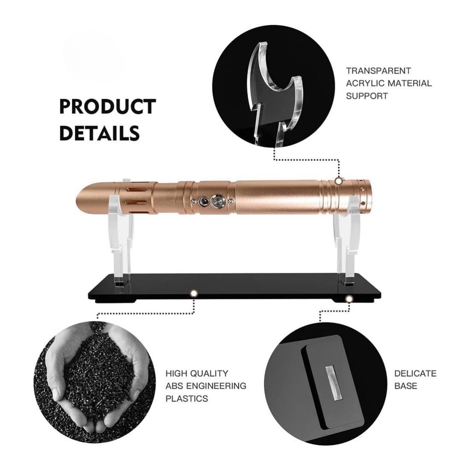 Light Sword Holder, Acrylic Display Rack for Force FX Swords, Clear Sword Showcase for Home Showroom or Collection Storage