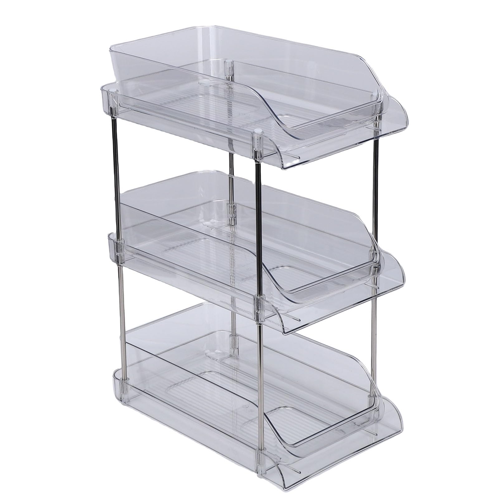 Organizador y almacenamiento debajo del fregadero de 3 niveles, organización extraíble, estante apilable multiusos para cocina, baño, despensa